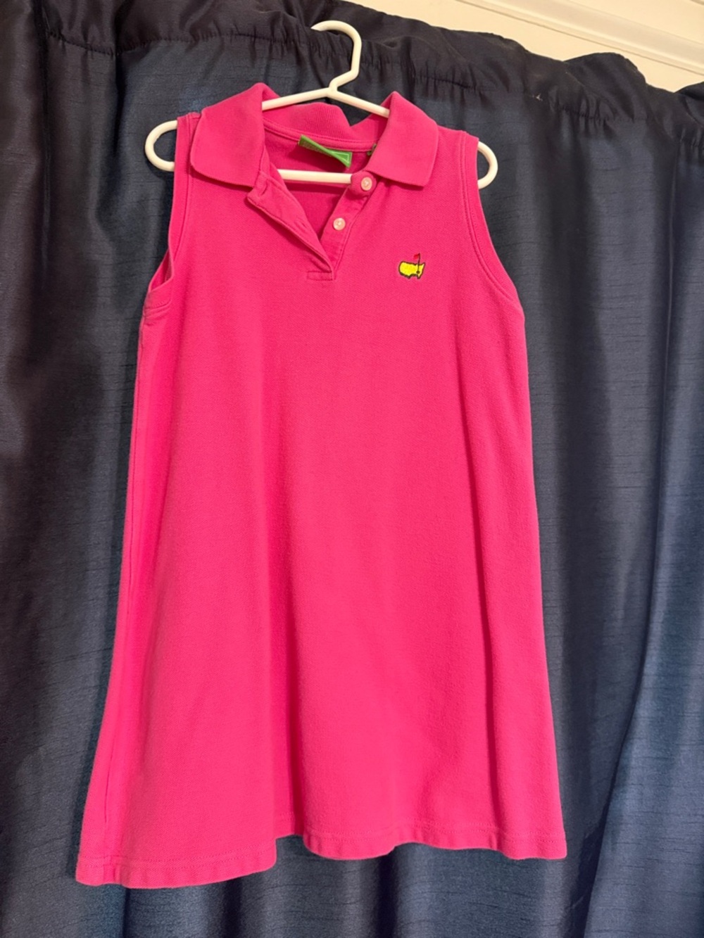 Masters Collection Pink Sleeveless Polo Dress with Yellow Logo🌺